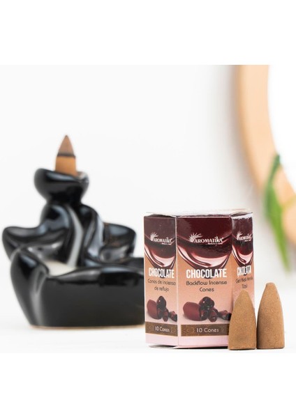 Çikolata Aromalı Geri Akışlı Şelale Tütsü