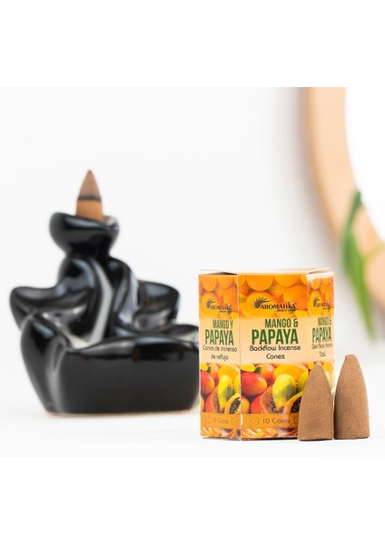 Mango & Papaya Aromalı Geri Akışlı Şelale Tütsü