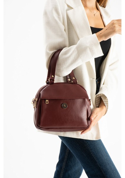 Yumuşak Deri Kadın Çapraz Askılı Basic Mini Boy Çok Gözlü Günlük El ve Omuz Çantası PBS1431