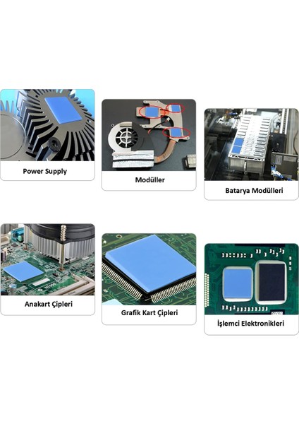 50 Adet M.2 SSD ve Chipset Soğutucu Termal Pad Ped 0.5MM*10MM*10MM modelleri