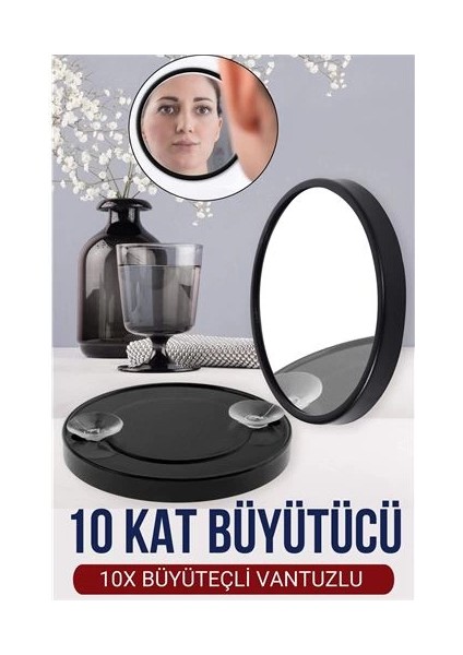 Bx 9 cm 10X Büyüteçli Makyaj Aynası