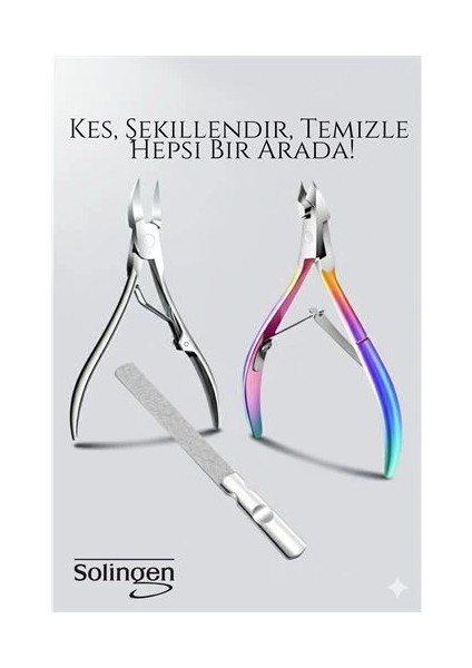 Bx 3’lü Paslanmaz Manikür Seti – Tırnak Makası, Et Pens, Kavisli Makas | Evde Profesyonel Bakım