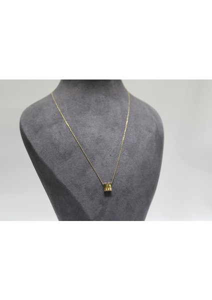 14 Ayar Altın M Harfi Kolye Zinciriyle Beraber fırsatları