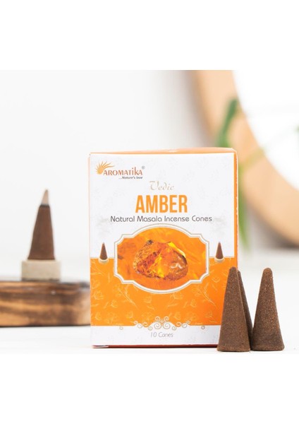 Amber Aromalı Konik Tütsü