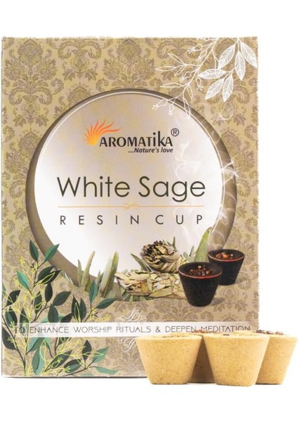 White Sage Resine Cup Bahçe Tütsüsü modelleri