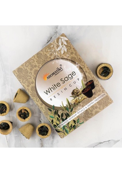 White Sage Resine Cup Bahçe Tütsüsü fırsatları