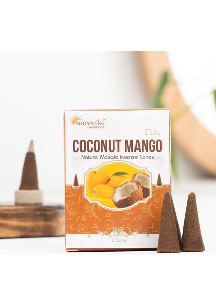 Hindistan Cevizi & Mango Aromalı Konik Tütsü