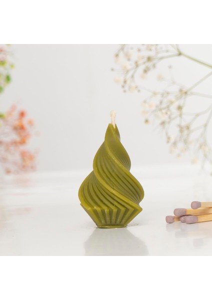 Çam Ağacı Temalı Organik Balmumu Mum (Sıcak Döküm)