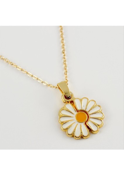 Msa-Shop Papatya Figürlü Lüx Kolye-Sarı