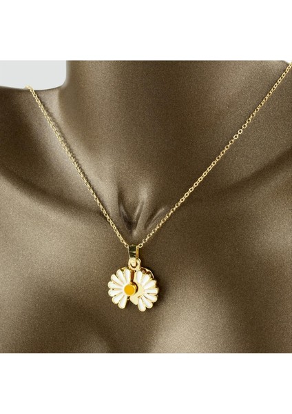 Msa-Shop Papatya Figürlü Lüx Kolye-Sarı fiyatları