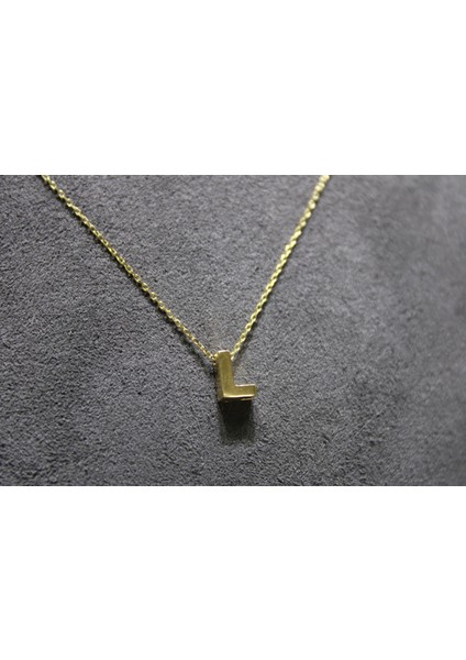 14 Ayar Altın L Harfi Kolye Zinciriyle Beraber fiyatları