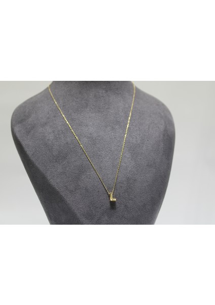 14 Ayar Altın L Harfi Kolye Zinciriyle Beraber fırsatları