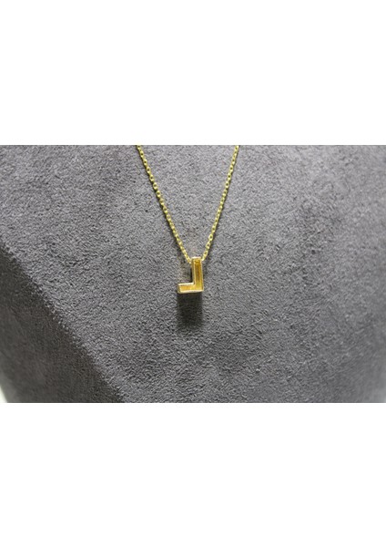 14 Ayar Altın L Harfi Kolye Zinciriyle Beraber indirimleri