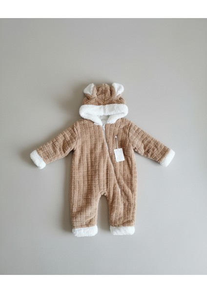 Kulaklı Kapüşonlu Kare Desenli Içi Welsoft Kürklü Bebek Tulumu fiyatları
