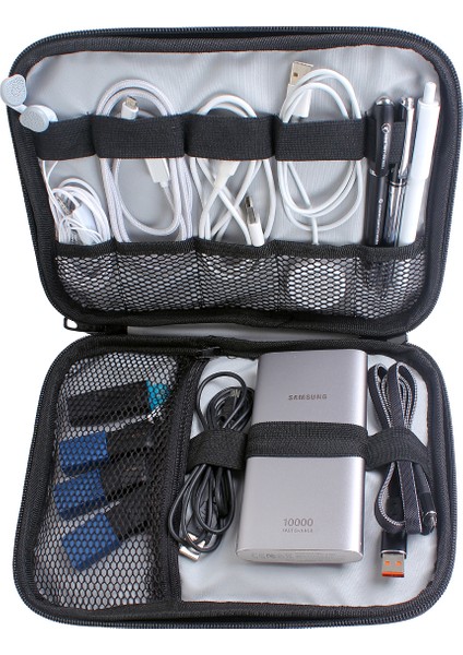 Çok Amaçlı Teknoloji Aksesuar Çantası, Organizer Çanta, SSD Elektronik Çantası