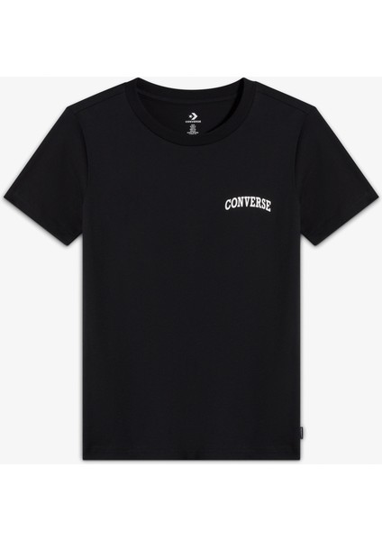 Logo Kadın Siyah T-SHIRT.001