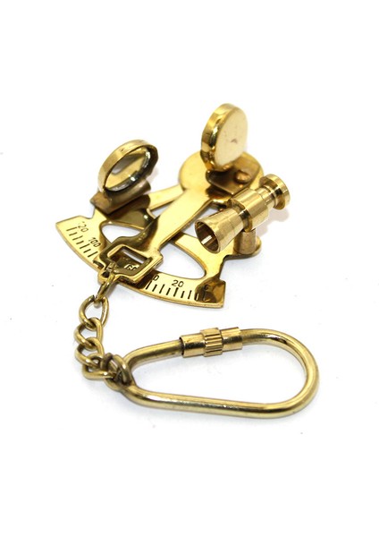 Anahtarlık Sekstant Pirinç