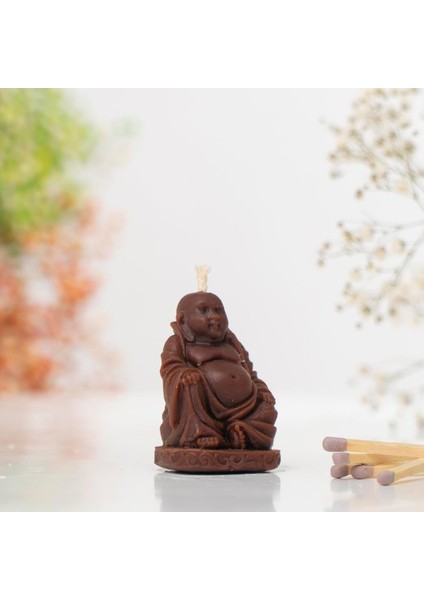 Oturan Buddha Temalı Dökme Balmumu Mum