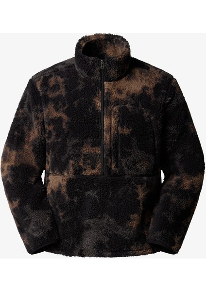 Extreme Pile Printed Pullover Erkek Siyah Polar.- fırsatları