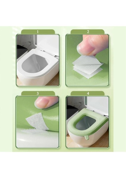 Pratik Klozet Kapağı Süngeri – Kalın 0.4 Cm, Suya Dayanıklı, Yeniden Kullanılabilir Tuvalet Kılıfı fırsatları