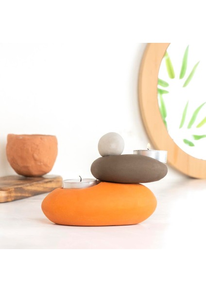 Özel Tasarım El Yapımı 2'li Tealight Mumluk modelleri