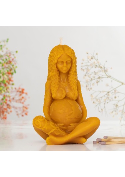 Gaia Temalı Doğal (Dökme) Balmumu Mum