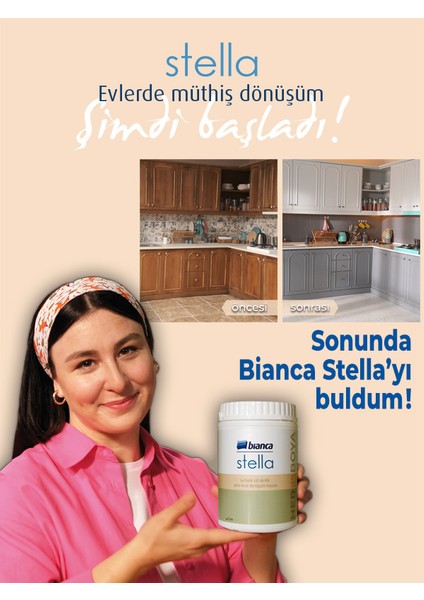 Stella Yeni Dönüşüm Boyası Fayans-Mermer-Tezgah-Kapı-Dolap-İç Cephe-Dönüşüm-Mutfak-Banyo-Plastik-Ahşap modelleri