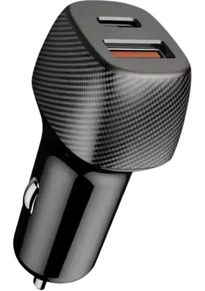 Msa-Shop Araç Içi Şarj Cihazı 38W Güç Kapasiteli Type-C Girişli Araba Çakmaklık