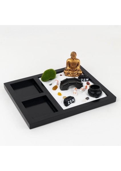 Gold Buddha Temalı Zen Bahçesi Kiti