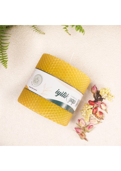 10 cm Doğal Sarma Balmumu Mum