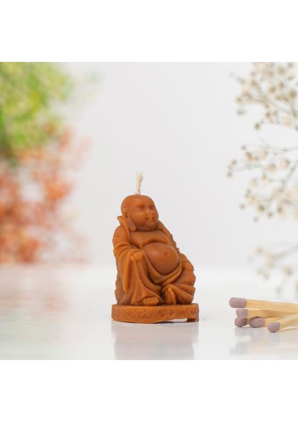Oturan Buddha Temalı Dökme Balmumu Mum