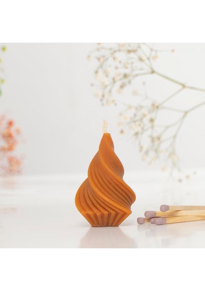 Çam Ağacı Temalı Organik Balmumu Mum (Sıcak Döküm)