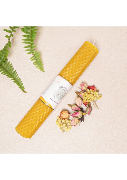 20 cm Doğal Sarma Balmumu Mum