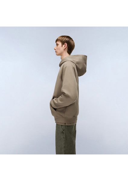 B-Elevated Logo Erkek Kahverengi Sweatshirt.- fiyatları