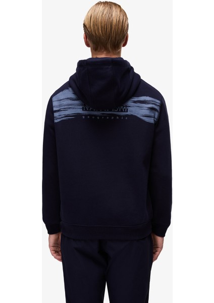 B-Back Graphic Erkek Mavi Sweatshirt.- fiyatları