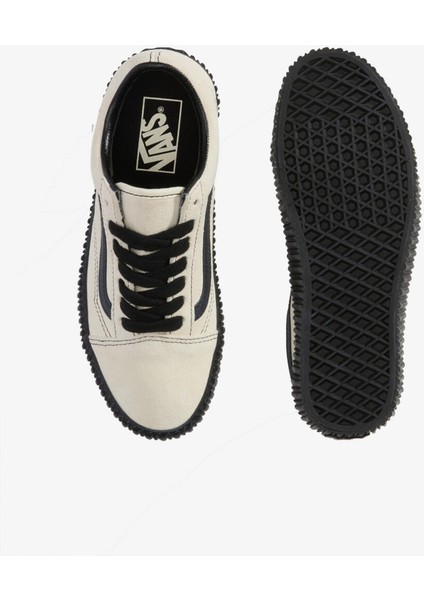 Old Skool Creeper Unisex Beyaz Spor Ayakkabı.- fırsatları