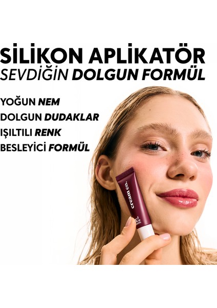 3in1 Lip Balm Ayna Seti | Dudak Nemlendirici Parlatıcı & Cep Aynası | Black Cherry Bordo modelleri