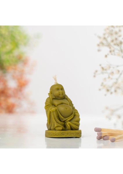 Oturan Buddha Temalı Dökme Balmumu Mum