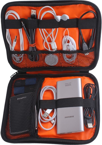 Çok Amaçlı Teknoloji Aksesuar Çantası, Organizer Çanta, SSD Elektronik Çantası