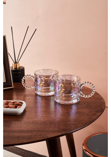 Std Ringo Stone Dream Luster 2'li Cam Kupa Seti 325 ml Boncuk Kulp fırsatları