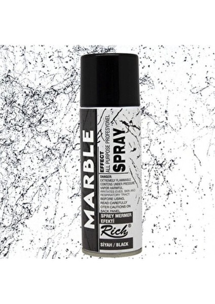 Mermer Efekti Sprey 200 Ml Siyah Renkli Profesyonel Sanatsal Malzeme modelleri