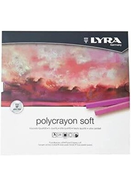 Polycrayons Soft 24 Parça Renkli Toz Pastel Profesyonel Sanatçılar İçin fiyatları