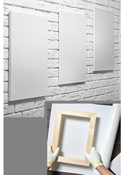 30x30 Cm Tuval Başlangıç Seviyesi Resim Çalışmaları İçin 5'li Paket Beyaz modelleri