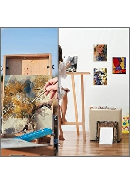 30x30 Cm Tuval Başlangıç Seviyesi Resim Çalışmaları İçin 5'li Paket Beyaz fırsatları