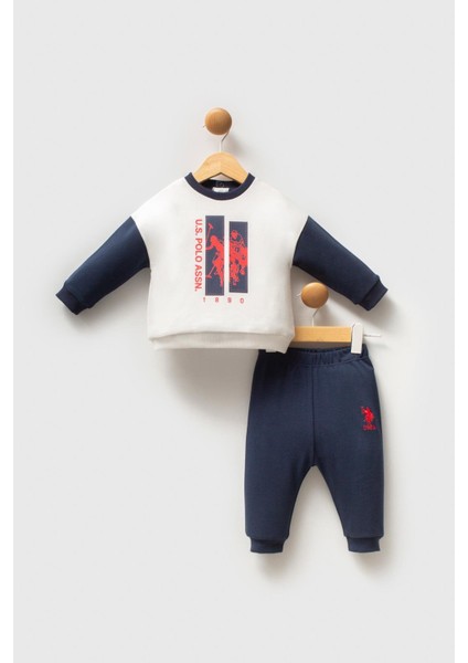 U.s. Polo Assn Erkek Bebek 2 Li Takım Beyaz Lacivert