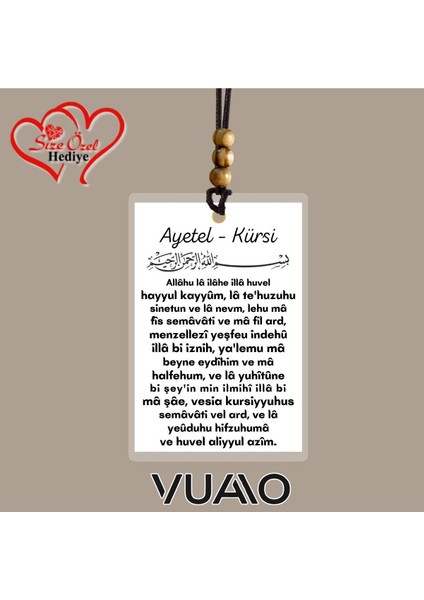 Kişiye Özel Isimli ve Fotoğraflı Ayetel - Kürsi Türkçe Araba Süsü - Araba Dikiz Aynası Süsü