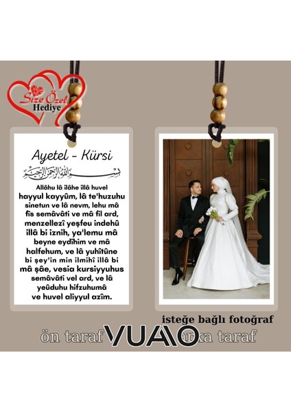 Kişiye Özel Isimli ve Fotoğraflı Ayetel - Kürsi Türkçe Araba Süsü - Araba Dikiz Aynası Süsü fırsatları