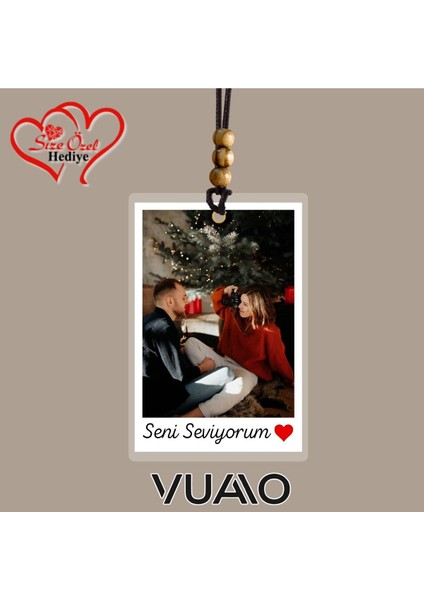 Kişiye Özel Isimli ve Fotoğraflı Araba Hediyesi Araba Süsü Dikiz Aynası Süsü Beyaz