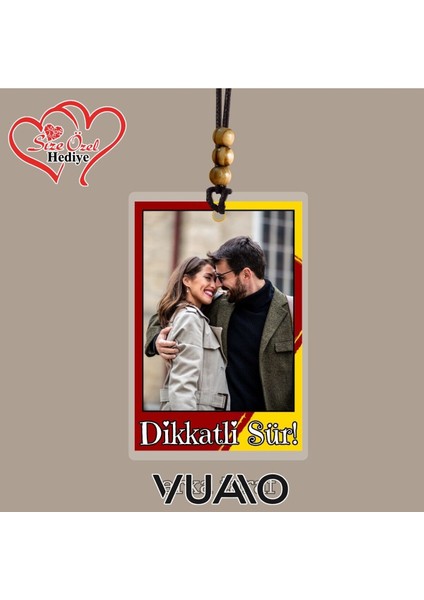 Kişiye Özel Isimli ve Fotoğraflı Taraftar Araba Hediyesi Araba Süsü Dikiz Aynası Süsü Sarı Kırmızı fiyatları