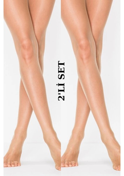 15 Den Parlak Fit 2'li Ten Rengi Kadın Külotlu Çorap